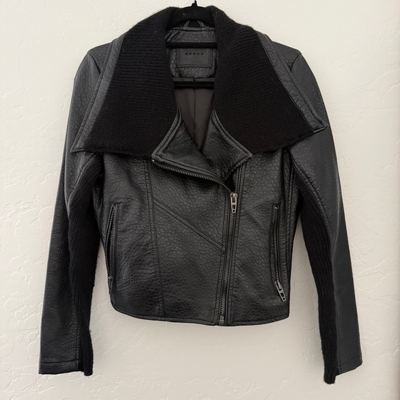 BLANKNYC Black Faux Leather Moto Jacket – Size M - Picture 1 of 7